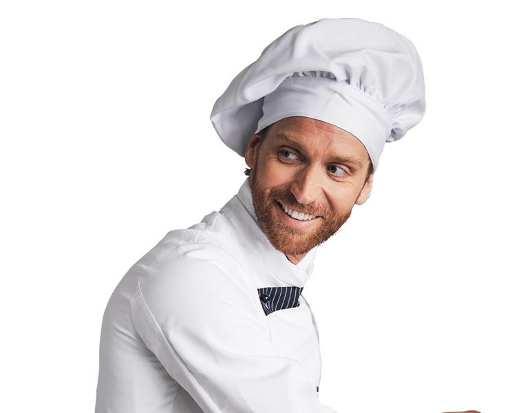 Vue principale, Vêtements, Toque de cuisinier français, blanc