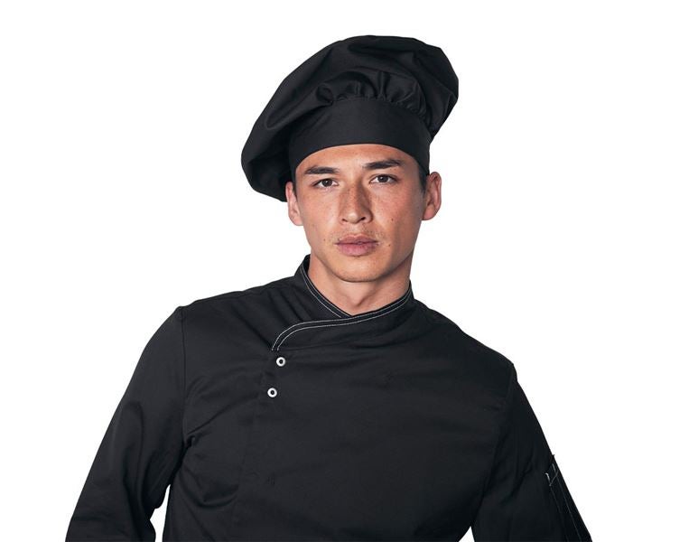 Vue principale, Vêtements, Toque de cuisinier français II, noir