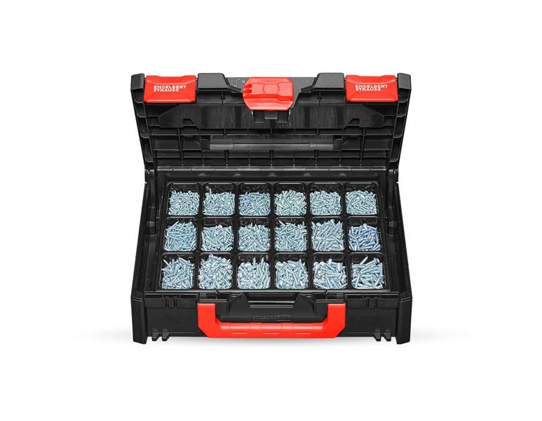 Vue principale, Technique de fixation, Vis à tôle DIN 7981 galv. STRAUSSbox 118 midi