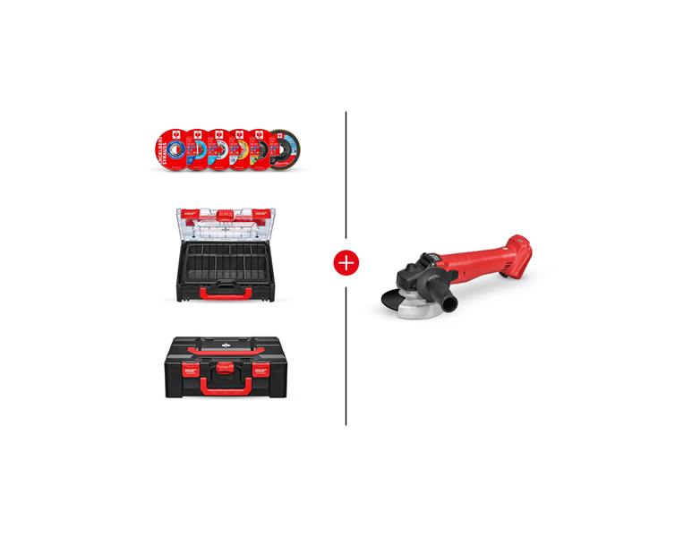 Hauptansicht, Sets, KOMBI-SET 24 + 18,0 V Akku-Winkelschleifer