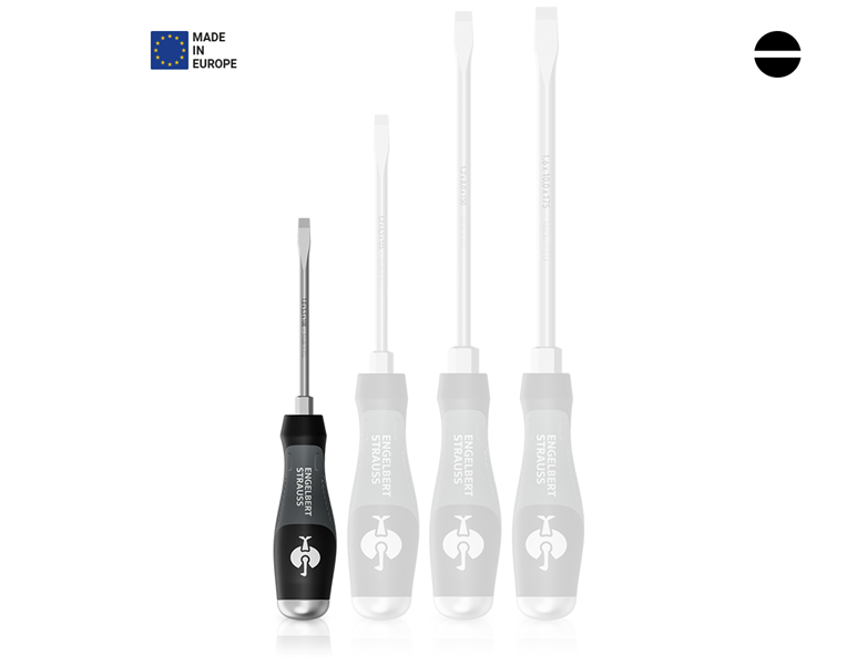 Hauptansicht, Handschraubendreher, e.s. 3-K scalpro-Schraubendreher Schlitz