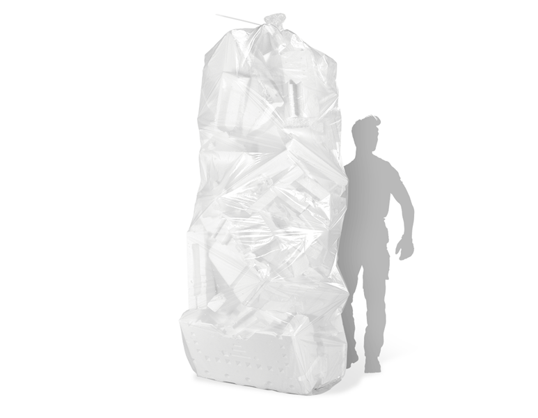 Hauptansicht, Betriebsbedarf, 10x Styropor-Entsorgungssack, 1000l, 60 mμ