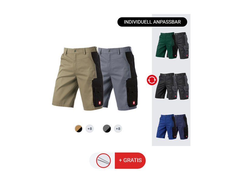 HERREN-SET: 2x Short e.s.active