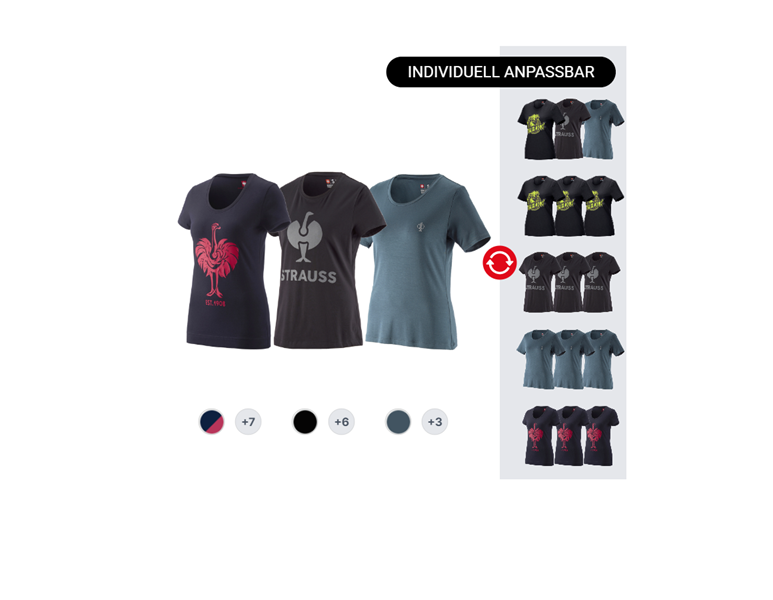 DAMEN-SET: 3x e.s. T-Shirt