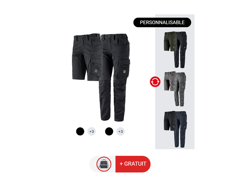 KIT POUR FEMMES:Pant. de tra.+Short e.s.motion ten