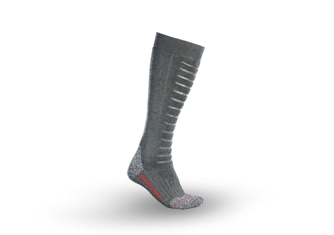 Chaussettes | Bas: e.s. Chaussettes function x-warm/x-high + gris foncé mélange