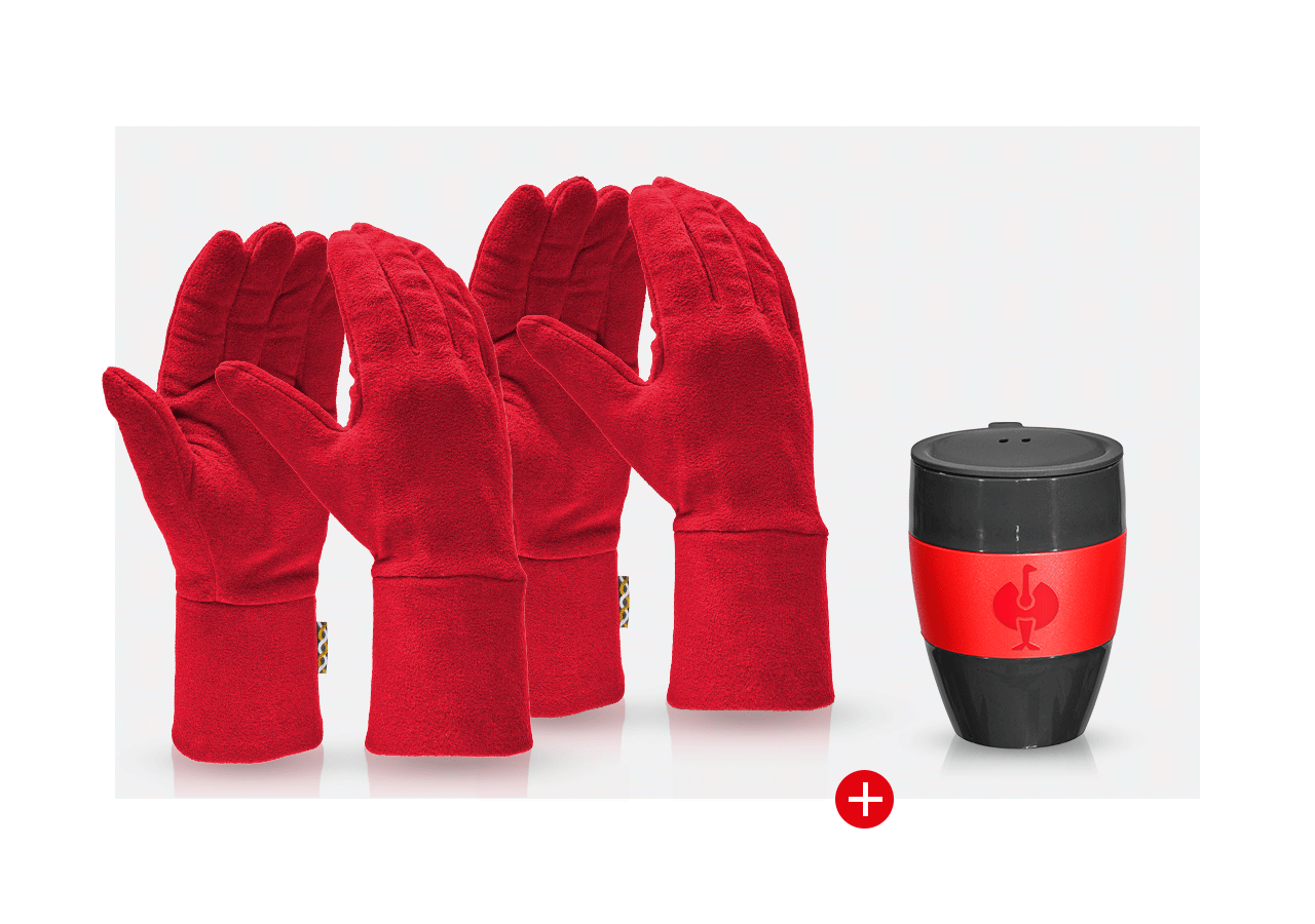 Werkzeuge & Accessoires: Handschuh Geschenk-Set II + feuerrot