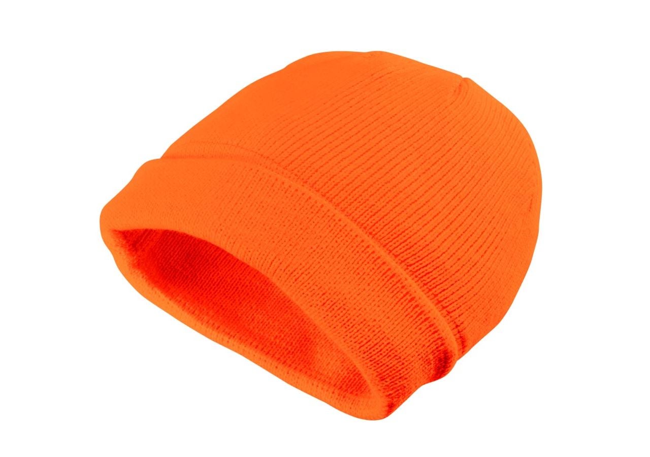 Kälte: Winter-Strickmütze Neon + orange