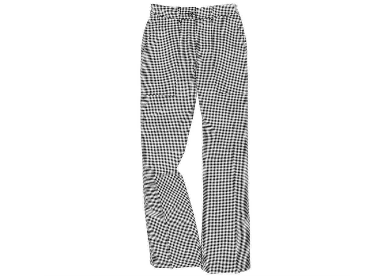 Pantalons de travail: Pantalon de cuisinier pour femme Greta + noir/blanc