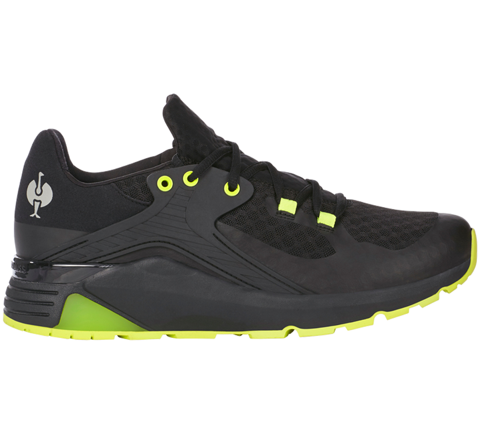 O1: e.s. O1 Chaussures de travail Pietas + noir oxyde/jaune fluo