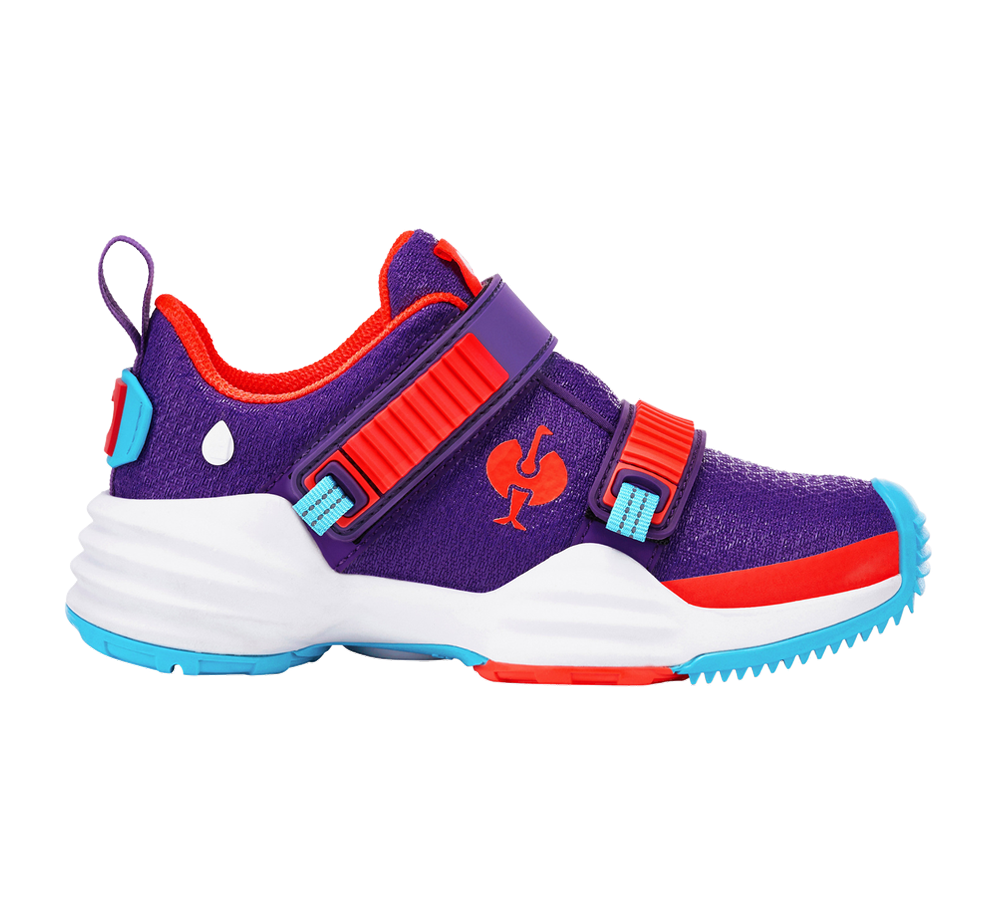 Chaussures pour enfants: Chaussures Allround e.s. Waza, enfants + raisin/cyan clair/rouge fluo