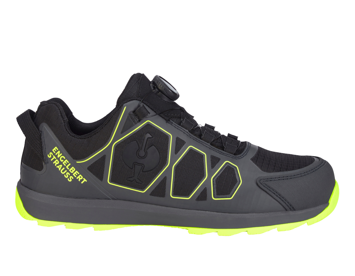 S1: S1 Sicherheitshalbschuhe e.s. Baham II low + anthrazit/warngelb