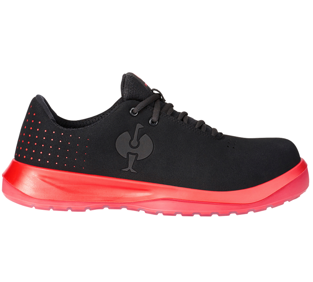 S1P: S1P Sicherheitshalbschuhe e.s. Banco low + schwarz/solarrot