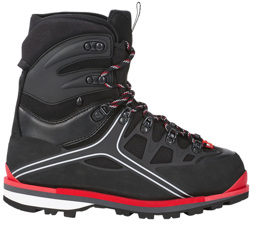 S3: e.s. S3 Sicherheitsstiefel Polyxo high + schwarz/rot