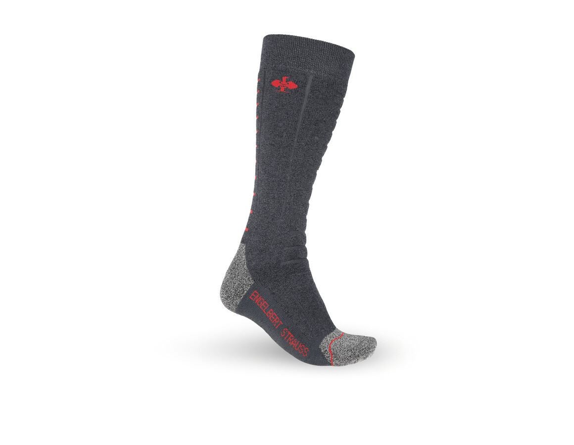 Chaussettes | Bas: e.s. Chaussettes function x-warm/x-high + gris foncé mélange