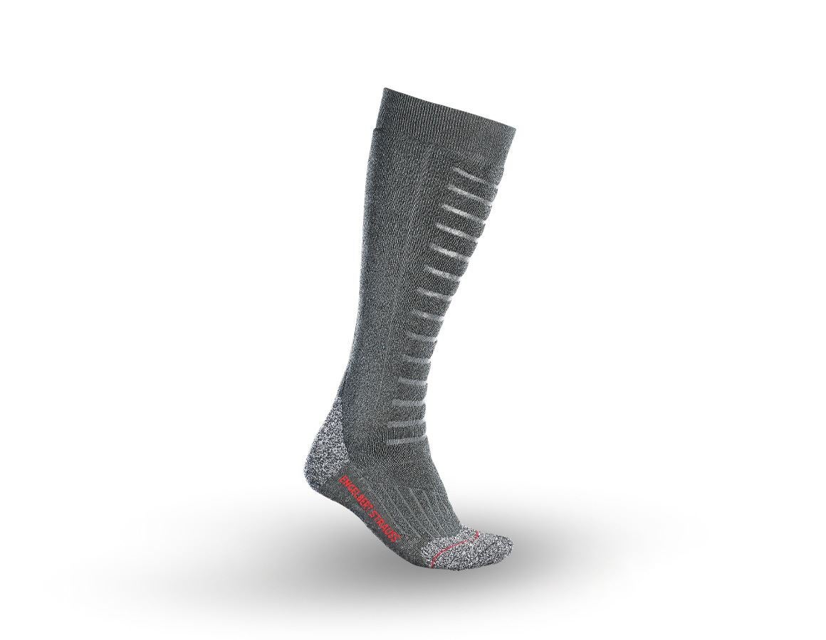 Chaussettes | Bas: e.s. Chaussettes function x-warm/x-high + gris foncé mélange