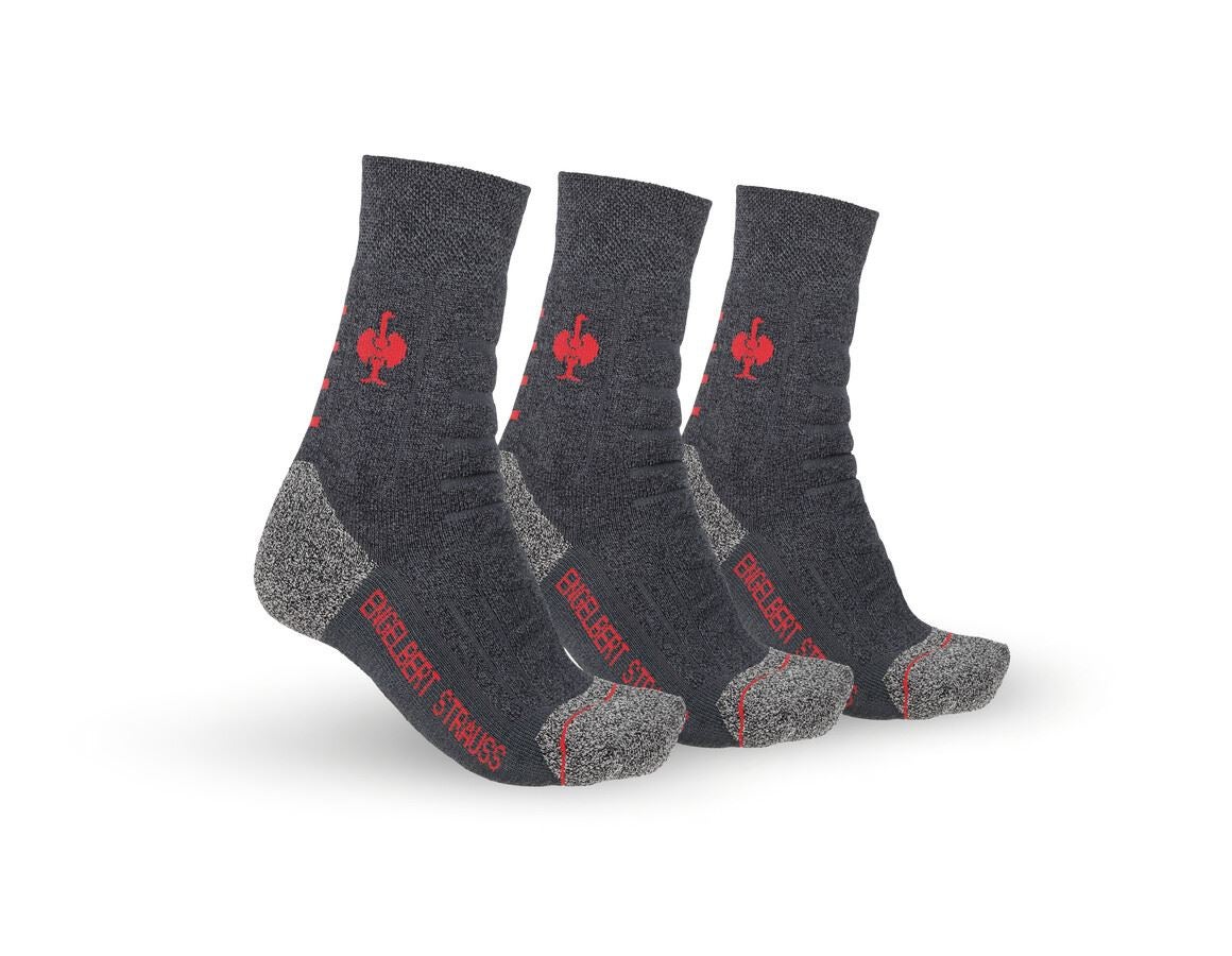 Chaussettes | Bas: e.s. Chaussettes Allround function x-warm/high + gris foncé mélange