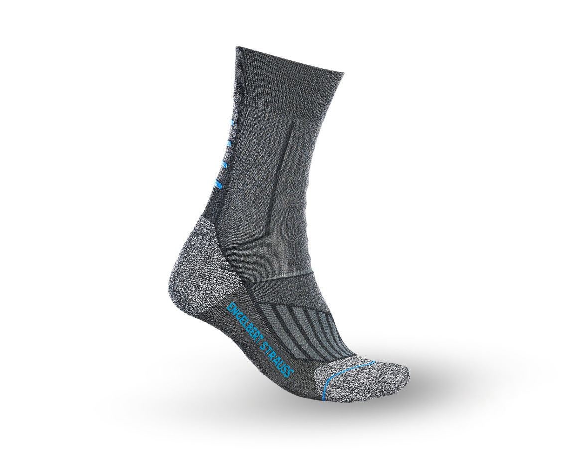 Chaussettes | Bas: e.s. Chaussettes function complètes cool/high + gris foncé mélange