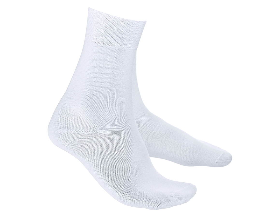 Socken | Strümpfe: Medizinersocken classic light/high, 2erPack + weiß