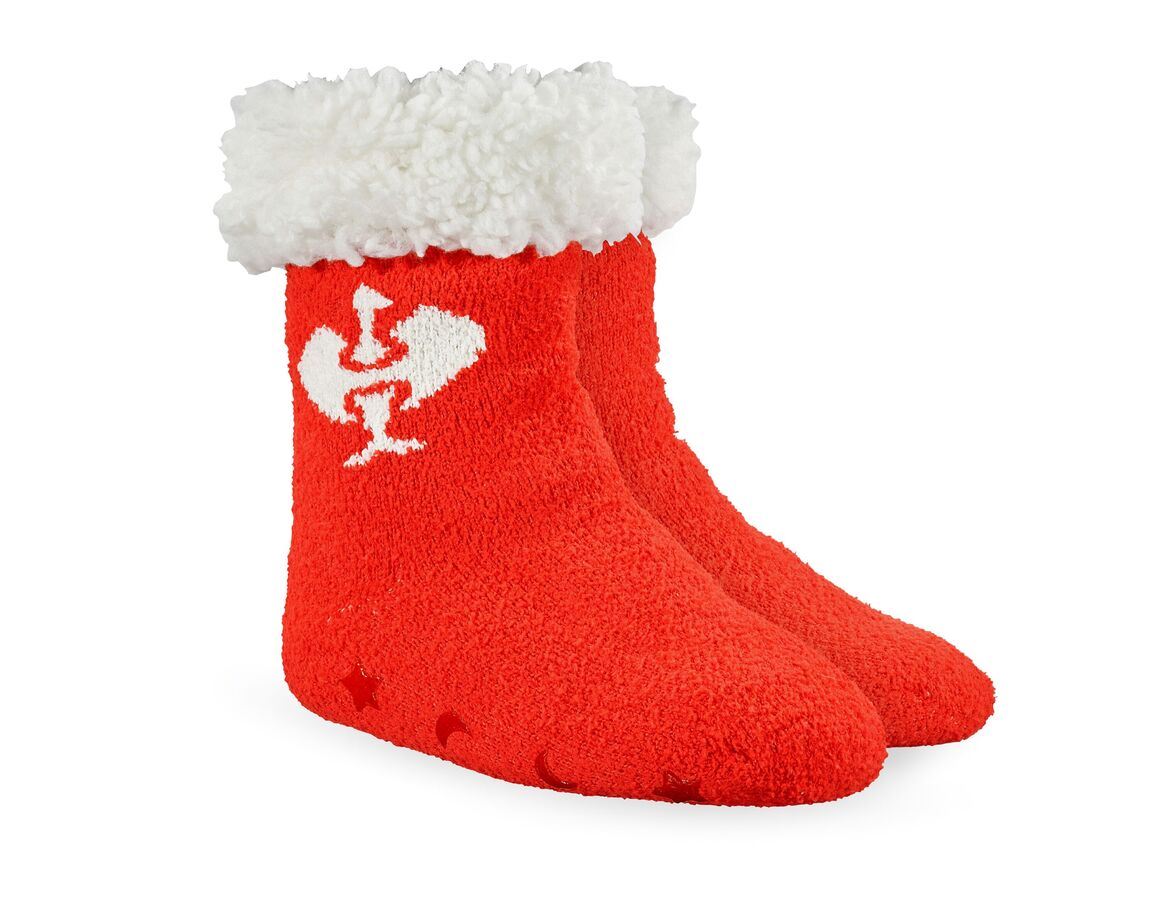 Socken | Strümpfe: e.s. Faserpelzsocke, Kinder + straussrot