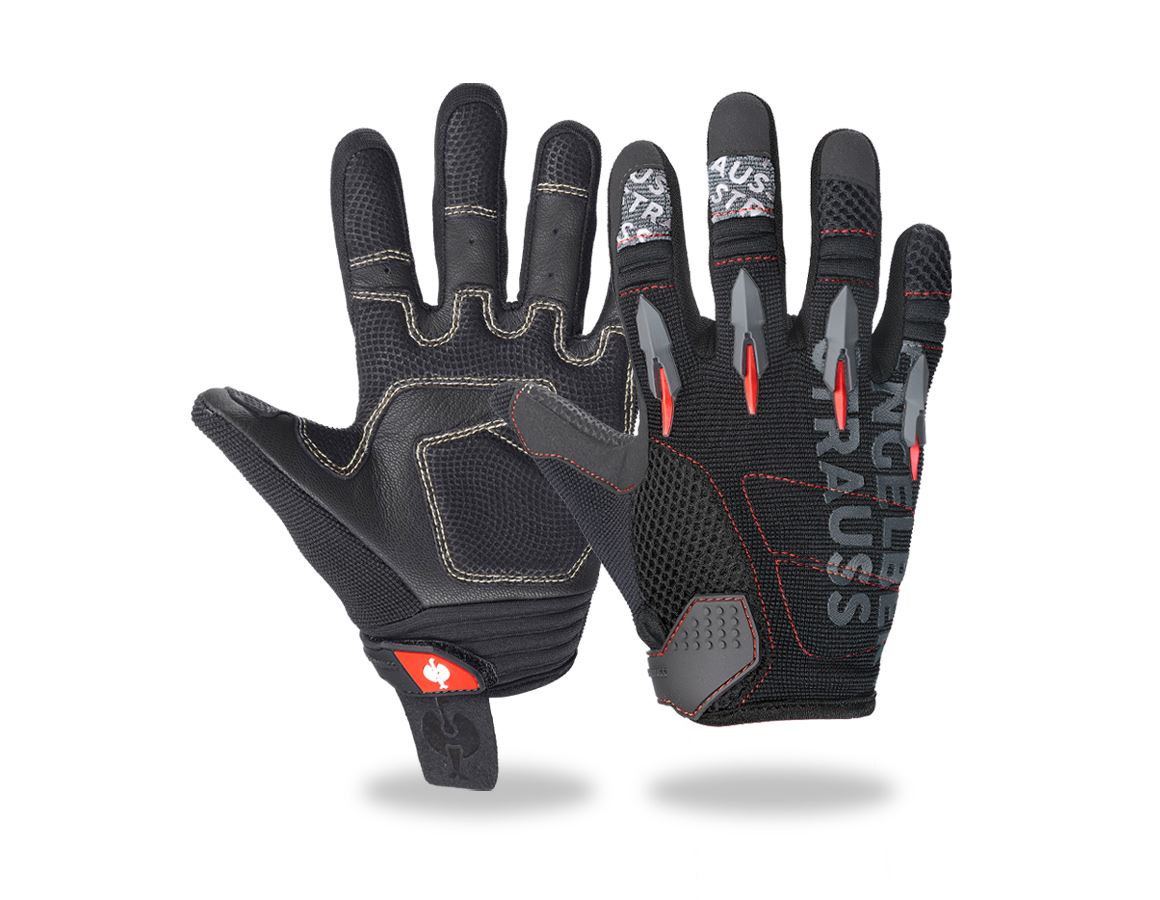 Hybrid: e.s. Mechaniker-Handschuhe Viper + schwarz/rot