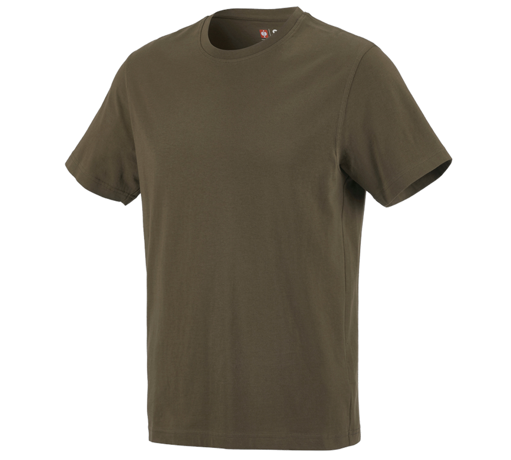 Hauts: e.s. T-shirt cotton + olive