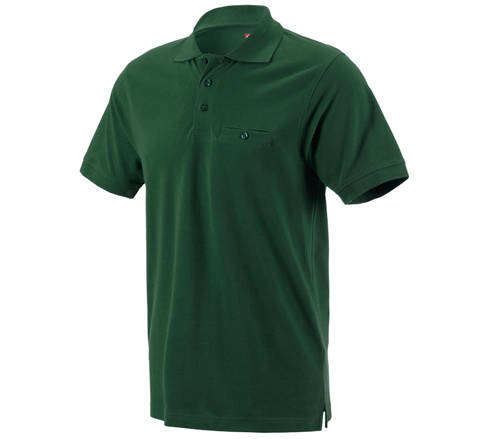 Hauts: e.s. Polo cotton Pocket + vert