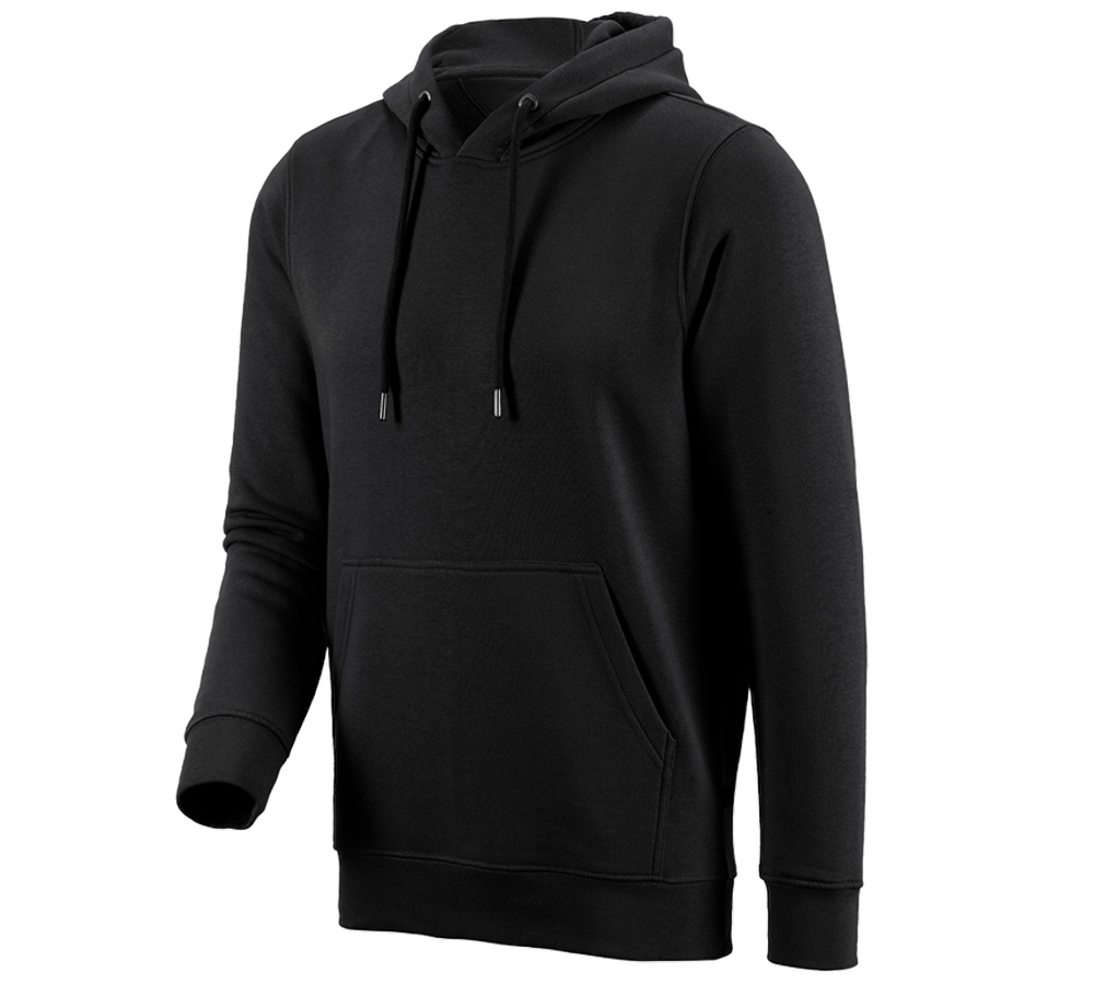 Shirts & Co.: e.s. Hoody-Sweatshirt poly cotton + schwarz