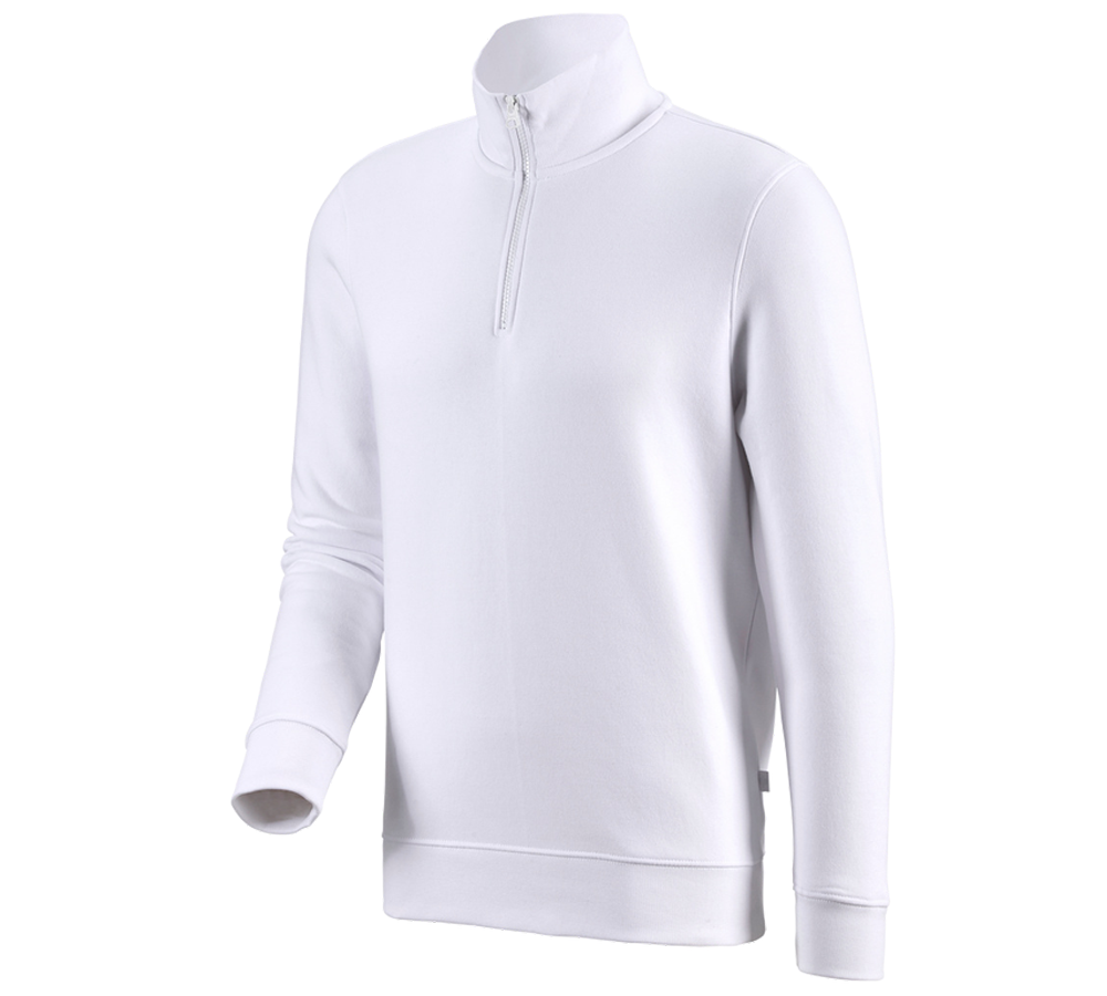 Shirts & Co.: e.s. ZIP-Sweatshirt poly cotton + weiß