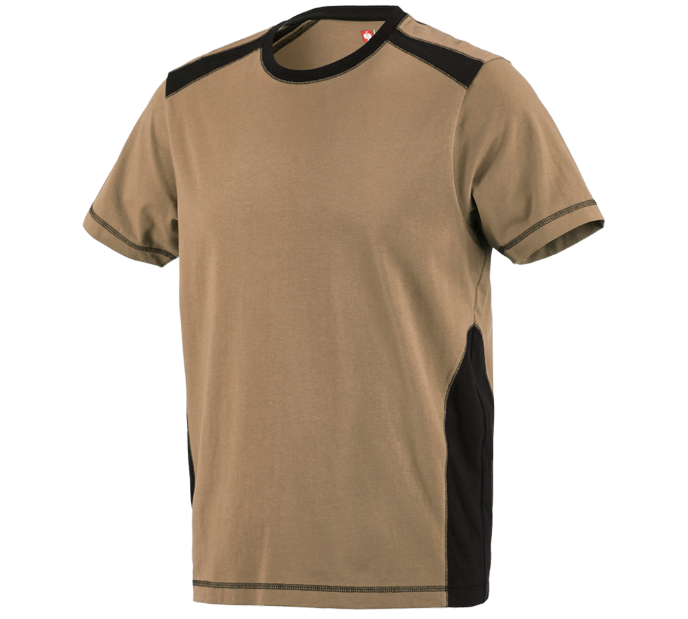 Hauts: T-shirt  cotton e.s.active + kaki/noir