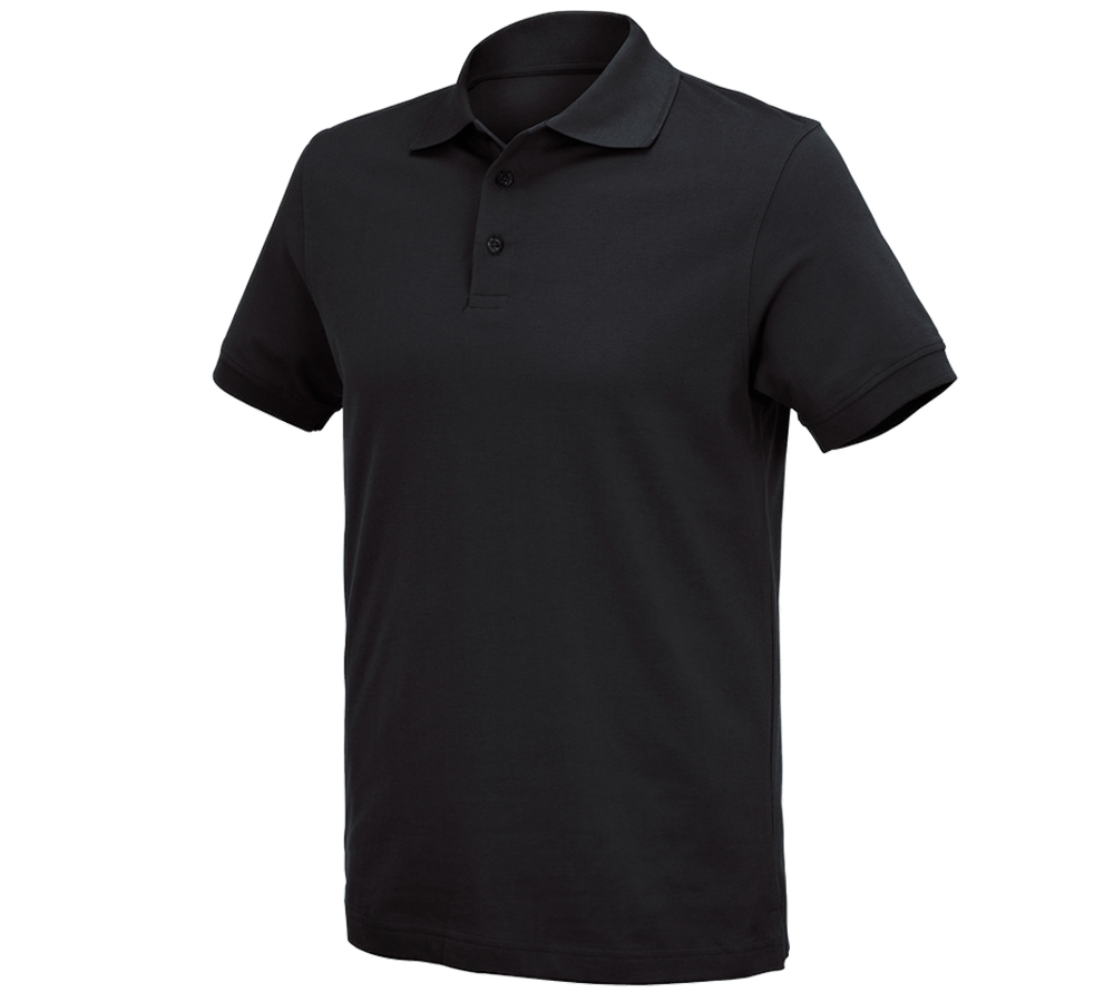 Hauts: e.s. Polo cotton Deluxe + noir