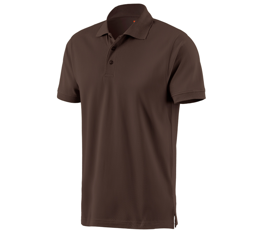 Hauts: e.s. Polo cotton + marron