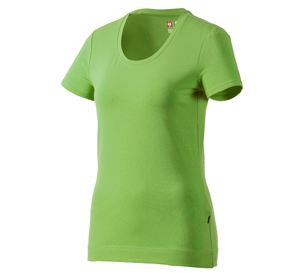 myDesign XMAS: e.s. T-Shirt cotton stretch, Damen + seegrün