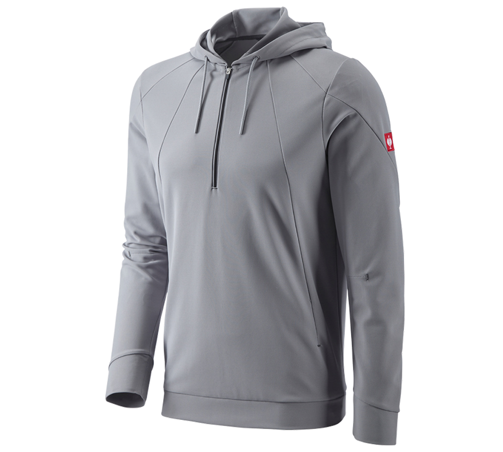 Hauts: e.s. Hoody-Longsleeve fonctionnel UV + platine/anthracite