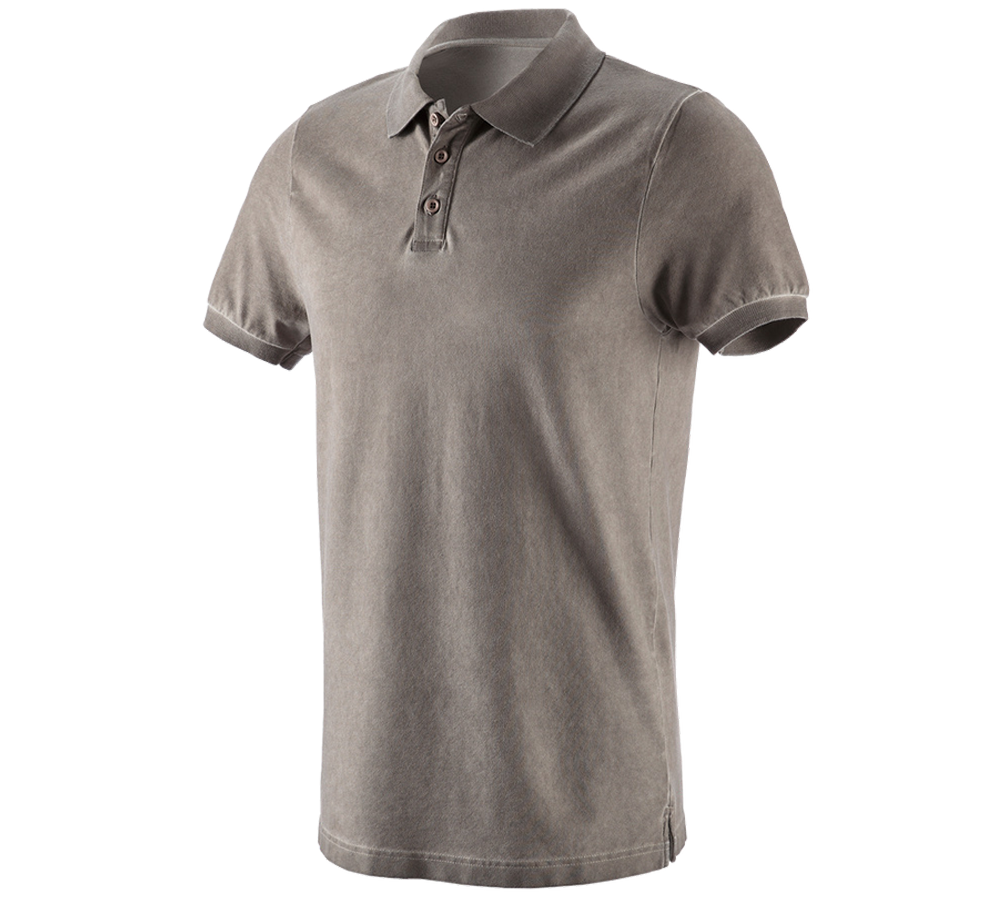 Hauts: e.s. Polo vintage cotton stretch + taupe vintage