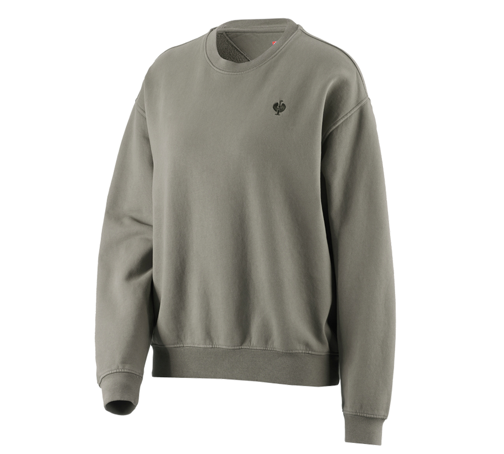 Thèmes: Sweatshirt Oversize e.s.motion ten, femmes + vert marais vintage