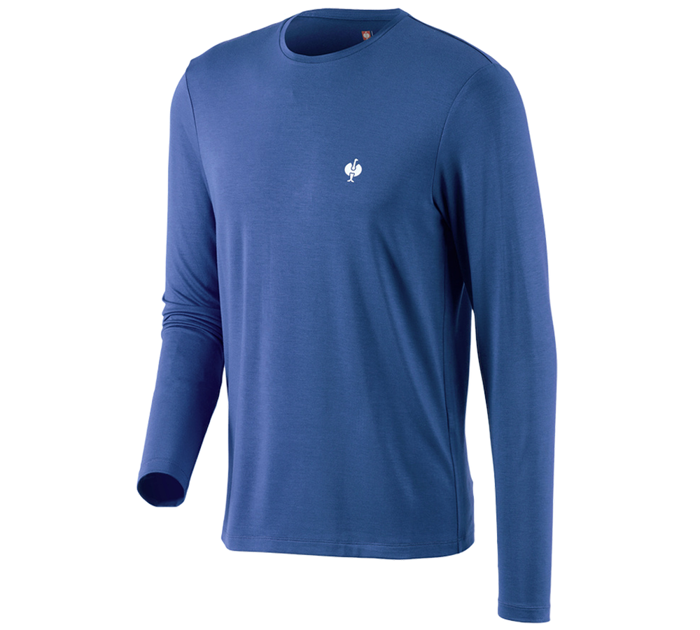 Hauts: Modal-Longsleeve e.s.concrete + bleu alcalin