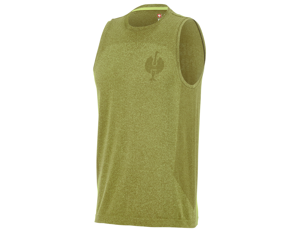 Shirts & Co.: Athletik-Shirt seamless e.s.trail + wacholdergrün melange