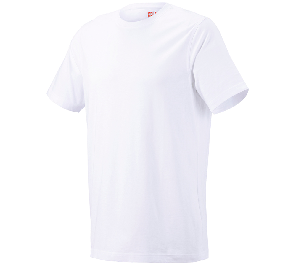 Shirts & Co.: e.s. T-Shirt cotton, long fit + weiß