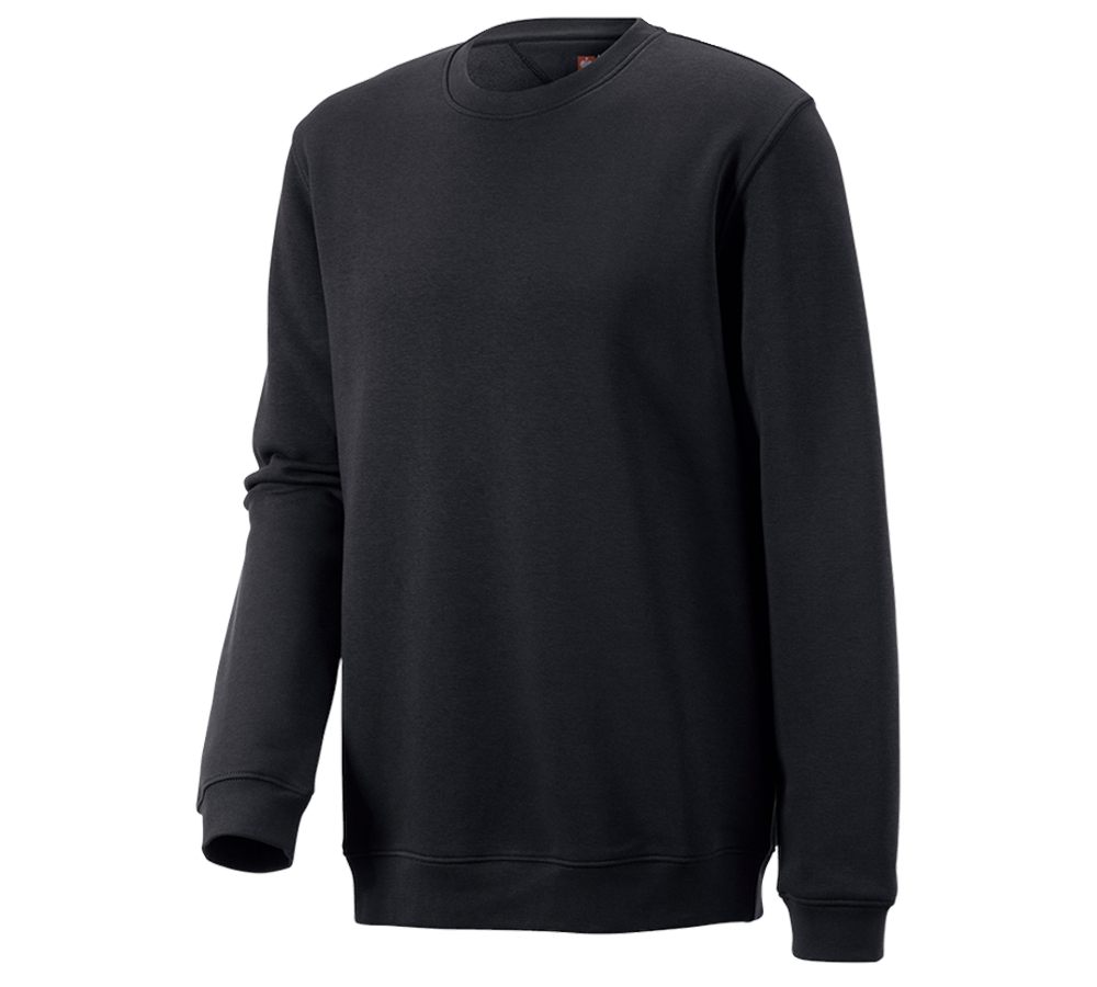 Hauts: e.s. Sweatshirt poly cotton, long fit + noir