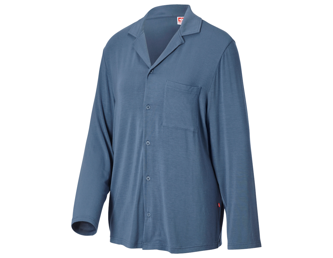 Accessoires: e.s. Modal Pyjama Oberteil, Damen + nordicblau