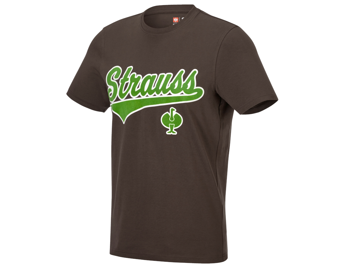 Hauts: T-Shirt e.s.e:pic + marron/vert d'eau