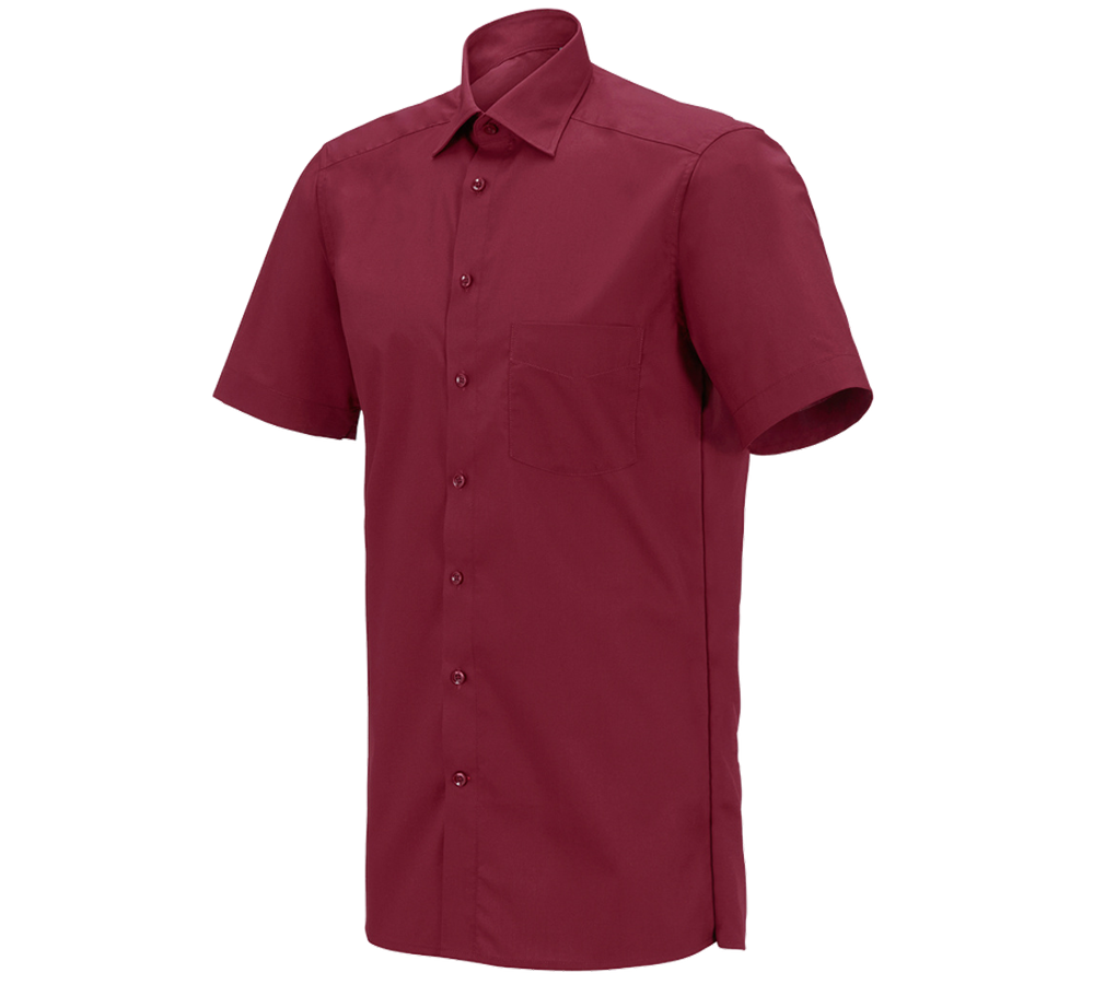 Hauts: e.s. Chemise de service à manches courtes + rubis