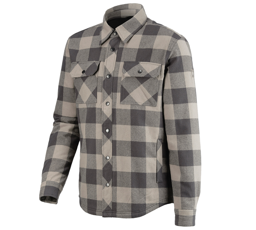 Shirts & Co.: Allseason Karohemd e.s.iconic + delphingrau/carbongrau