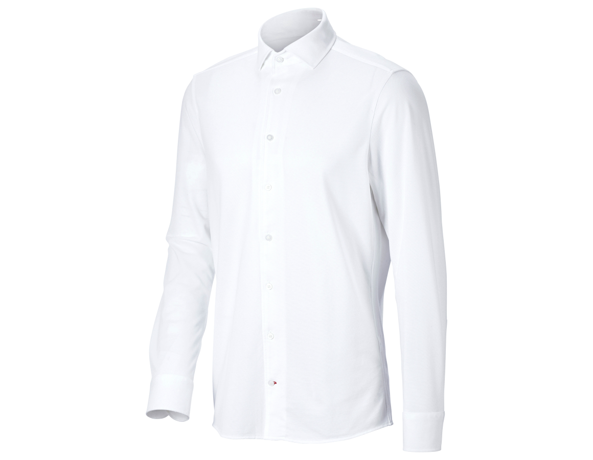 Vêtements: e.s. Chemise Piqué-Business + blanc