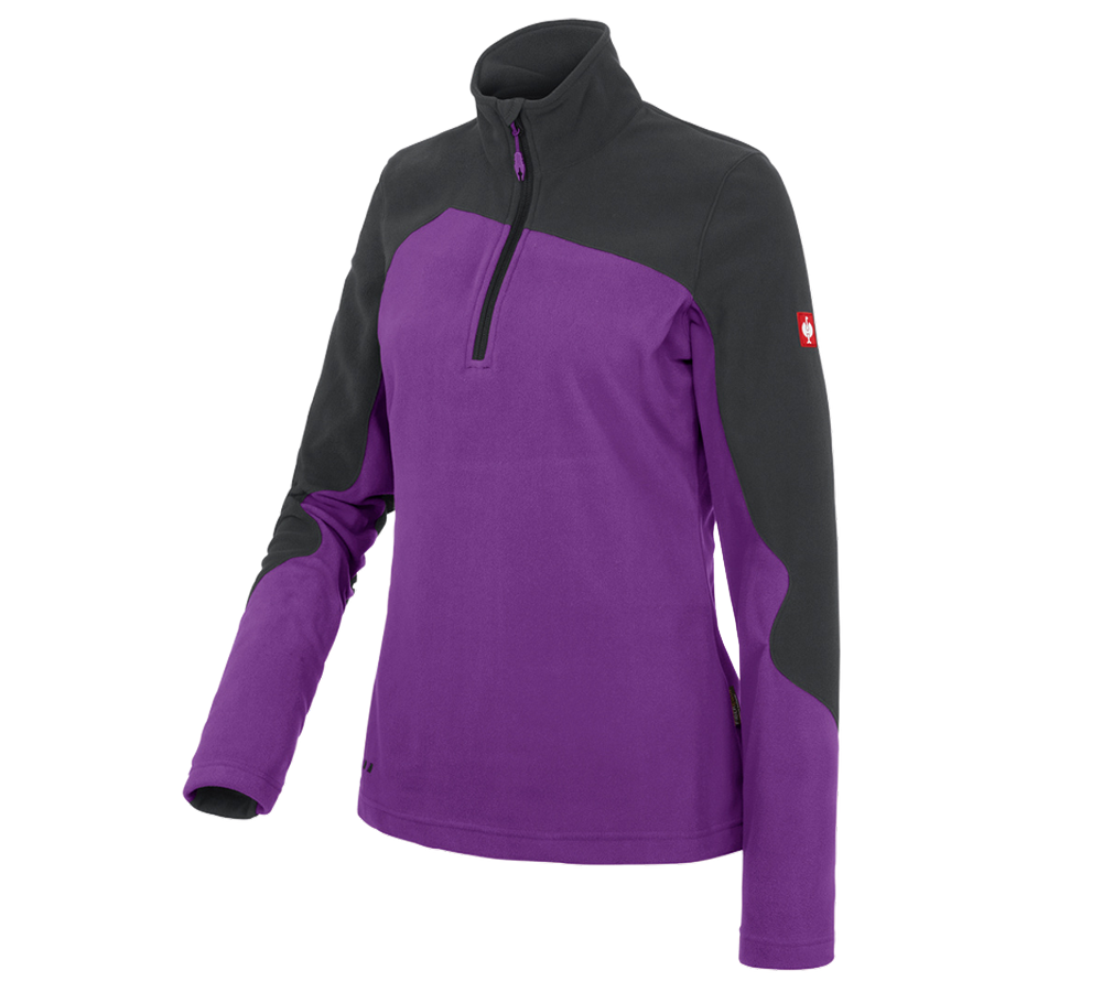 Themen: Fleece Troyer e.s.motion 2020, Damen + violett/graphit