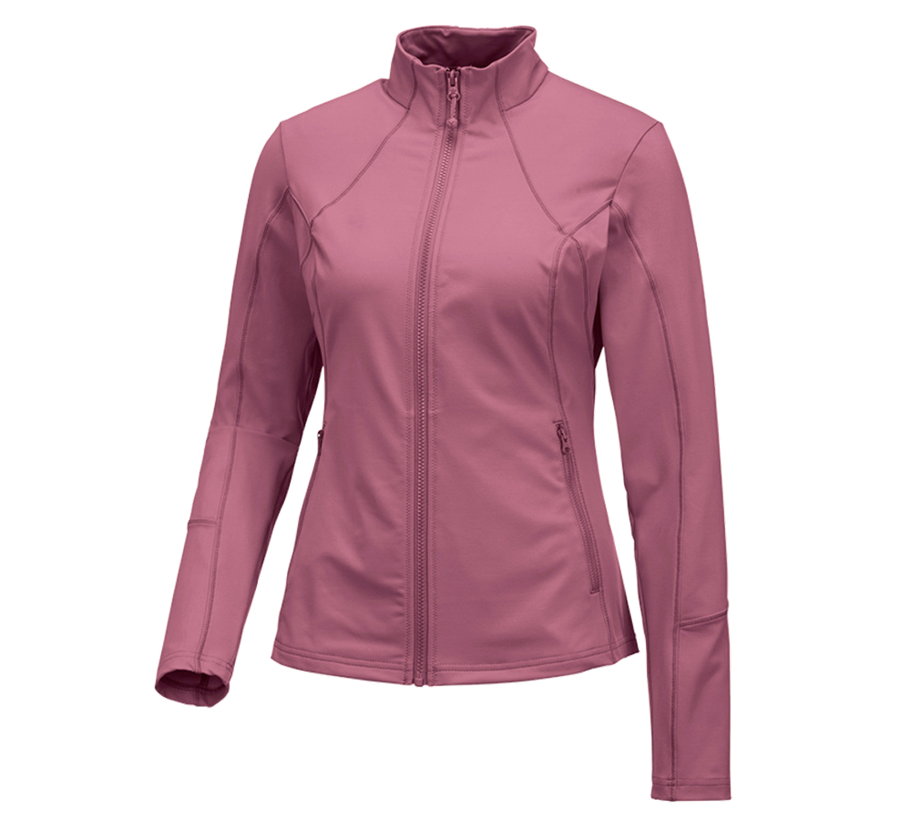 Vestes de travail: e.s. Veste sweat fonctionnel solid, femmes + vieux rose