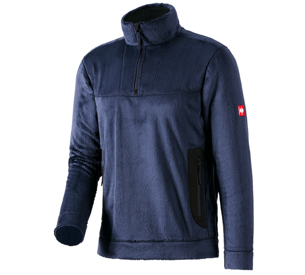 Hauts: e.s. Pull camionneur Highloft + bleu foncé/noir