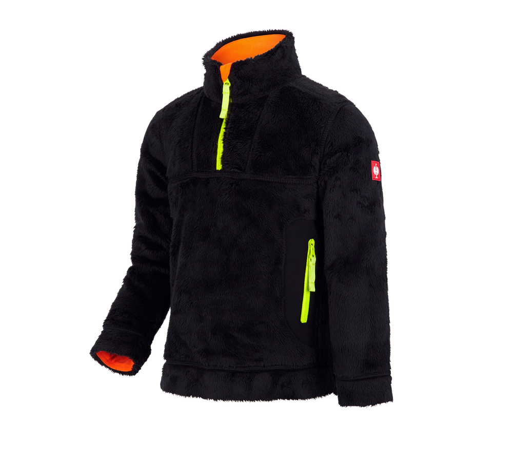Hauts: Pull camionneur Highloft e.s.motion 2020, enfants + noir/jaune fluo/orange fluo