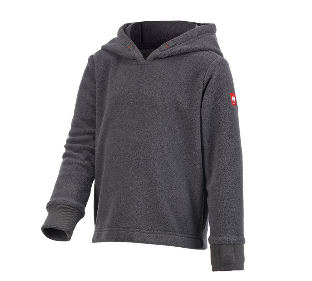 Accessoires: e.s. Fleece Hoody, Kinder + anthrazit